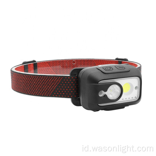 Wason Professional Terpadu Terpadu XPG-2 Bright Head Light Sport Camping Hiking Working Cob Headlamp Rechargeable